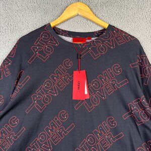 Hugo Boss Shirt Mens Size Medium Oversized Atomic Lover Graphic All Over Print